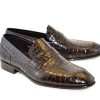 Corrente Corrente Crocodile Printed Calfskin Penny Loafer Matte Brown | Loafers