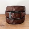 Maurice Woven Leather Belt Camel | Belts