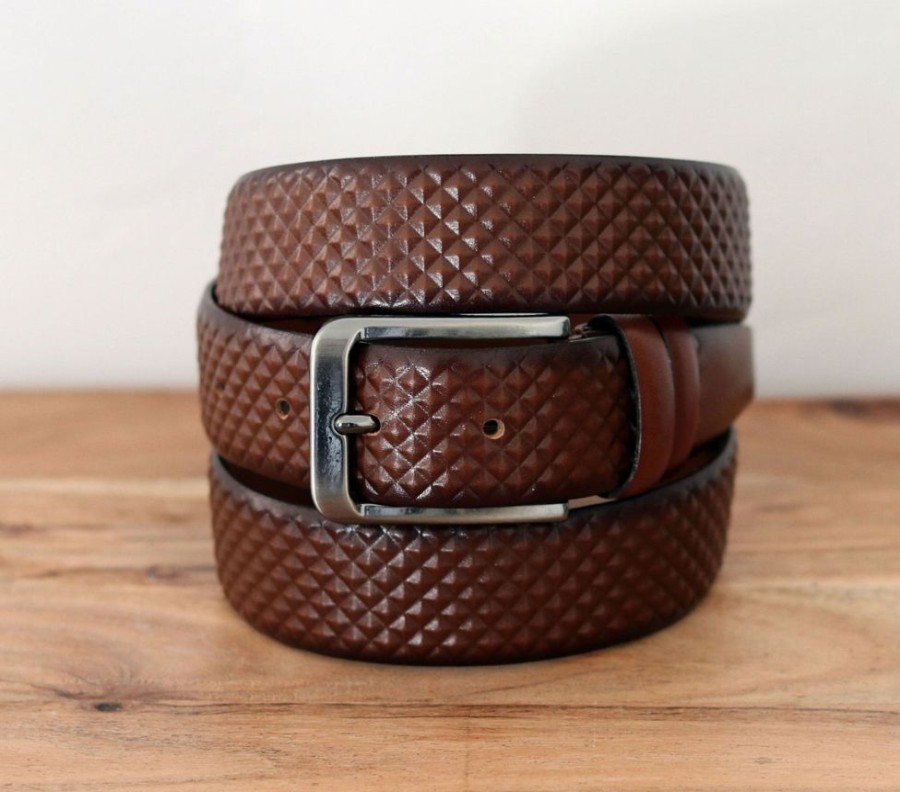 Maurice Woven Leather Belt Camel | Belts