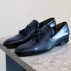 Jean Pierre Jean Pierre Hand Burnished Calfskin Tasseled Loafer Navy | Loafers