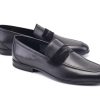 Pelle Pelle Calfskin Slip-On Loafer Black | Lace-Ups