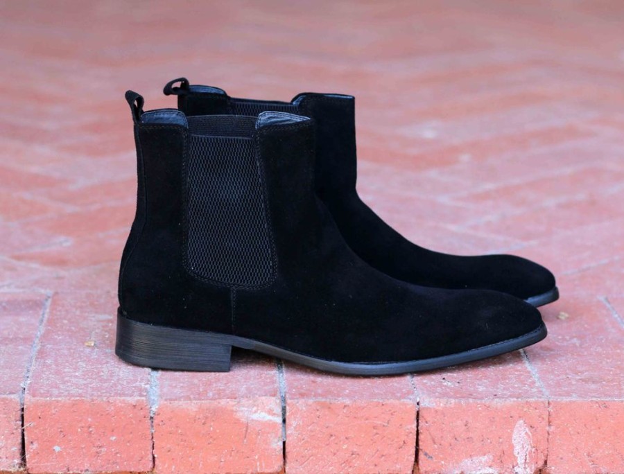 CARRUCCI Suede Slip-On Boot Black | Suede