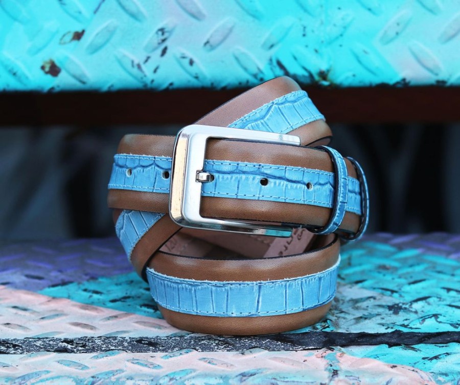 Corrente Corrente Printed Calfskin Belt Taupe | Belts