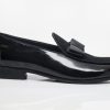 CARRUCCI Patent Leather & Suede Slip-On Loafer Black | Suede