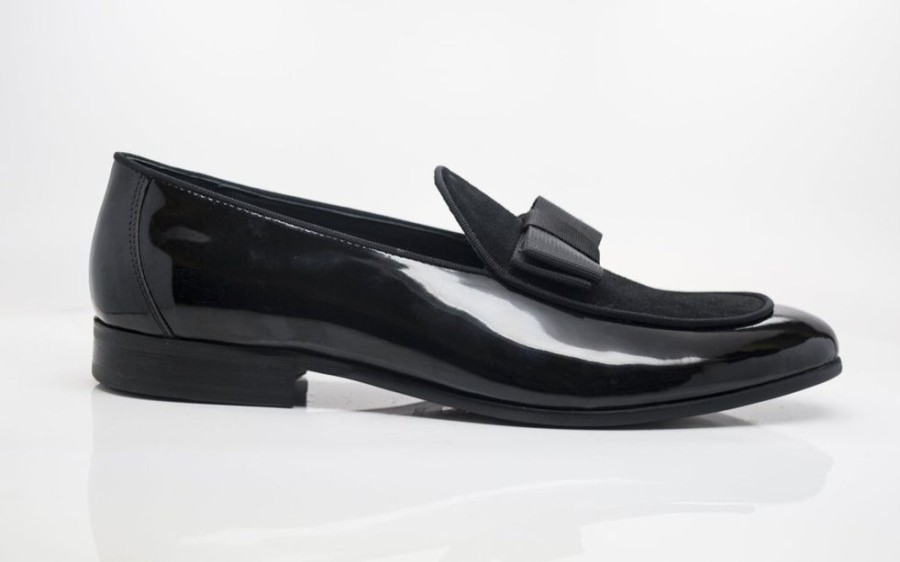 CARRUCCI Patent Leather & Suede Slip-On Loafer Black | Suede