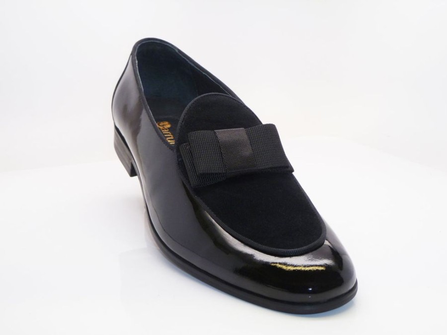 CARRUCCI Patent Leather & Suede Slip-On Loafer Black | Suede