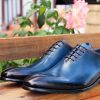 Carrucci by Maurice Burnished Calfskin Lace-Up Oxford Navy | Lace-Ups