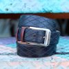 Corrente Corrente Quilted Calfskin Belt Navy | Belts