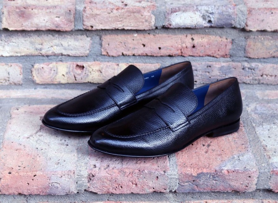 Jean Pierre Jean Pierre Deerskin Penny Loafer Navy | Loafers