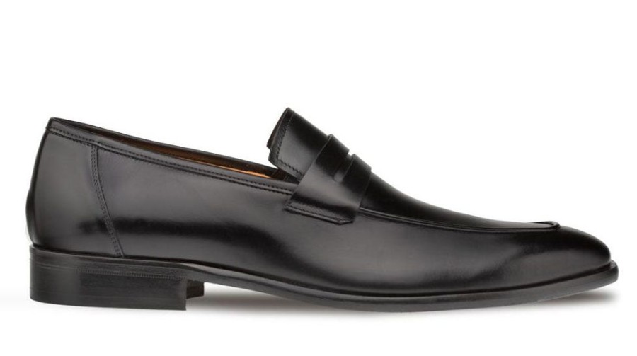 Mezlan Mezlan Calfskin Penny Loafer Black | Loafers