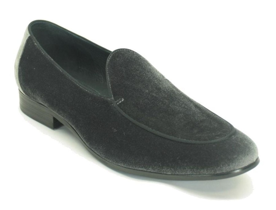 CARRUCCI Velvet Formal Loafer Grey | Loafers