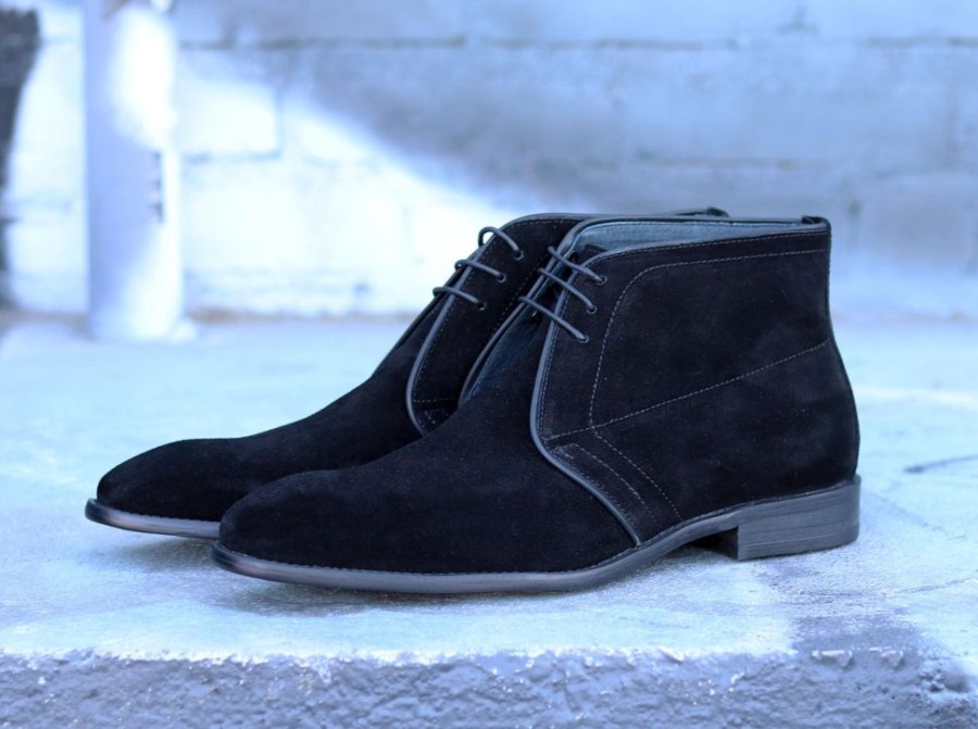 CARRUCCI Suede Chukka Boot Black | Suede