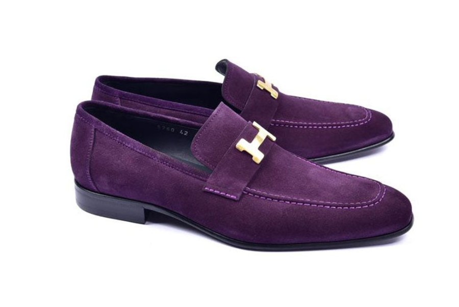 Corrente Corrente Suede Loafer Purple | Suede