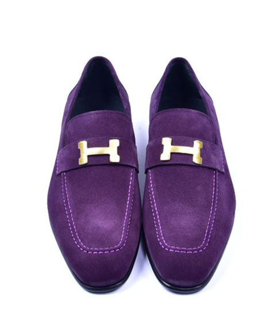 Corrente Corrente Suede Loafer Purple | Suede