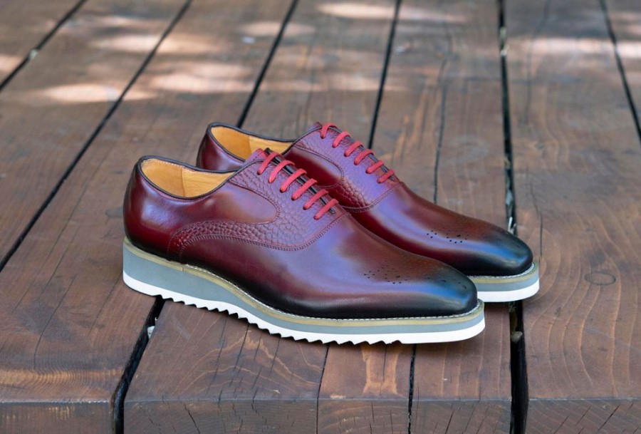 Maurice Style: 515-40-Burgundy | Lace-Ups