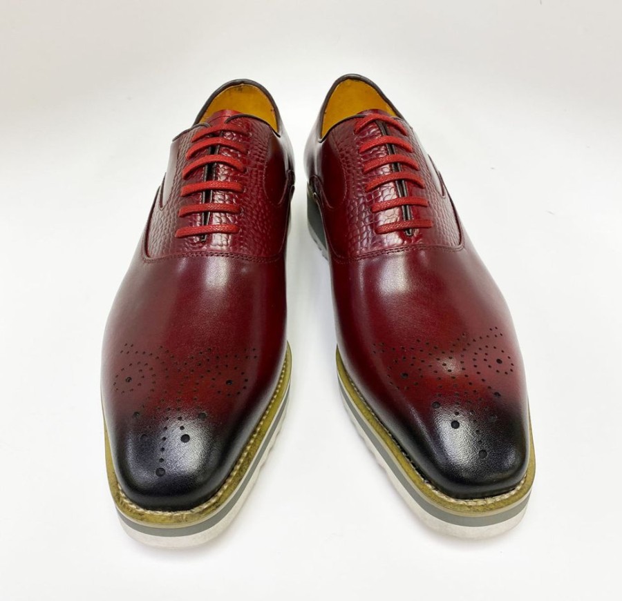 Maurice Style: 515-40-Burgundy | Lace-Ups