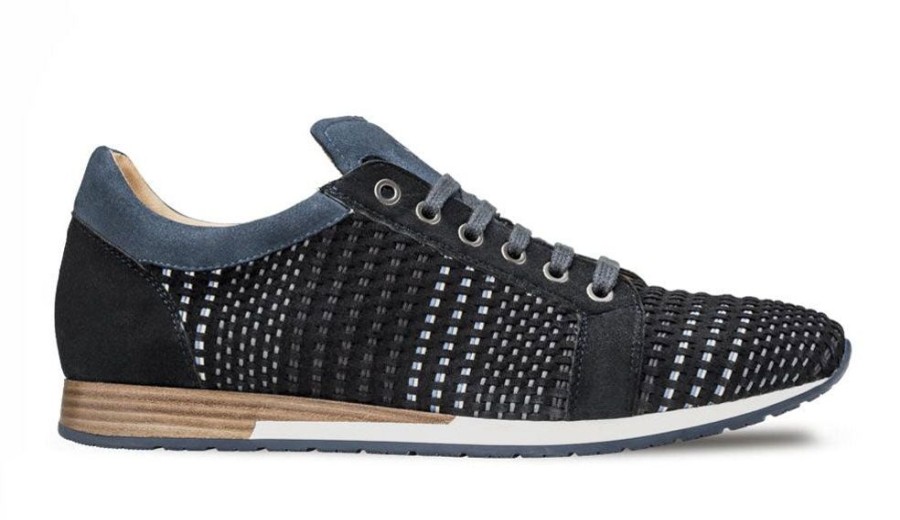 Mezlan Mezlan Woven Lace-Up Sneaker Blue | Sneakers