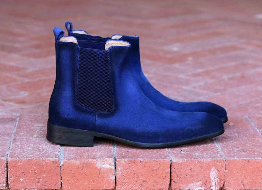 CARRUCCI Suede Slip-On Boot Blue | Suede