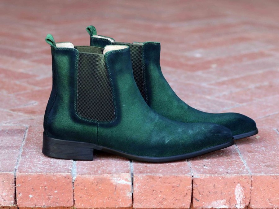 CARRUCCI Suede Slip-On Boot Green | Suede