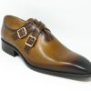 CARRUCCI Calfskin Cross Strap Loafer Cognac | Loafers