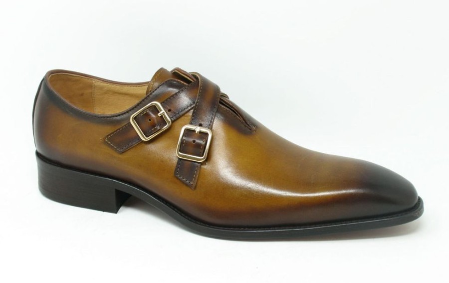 CARRUCCI Calfskin Cross Strap Loafer Cognac | Loafers