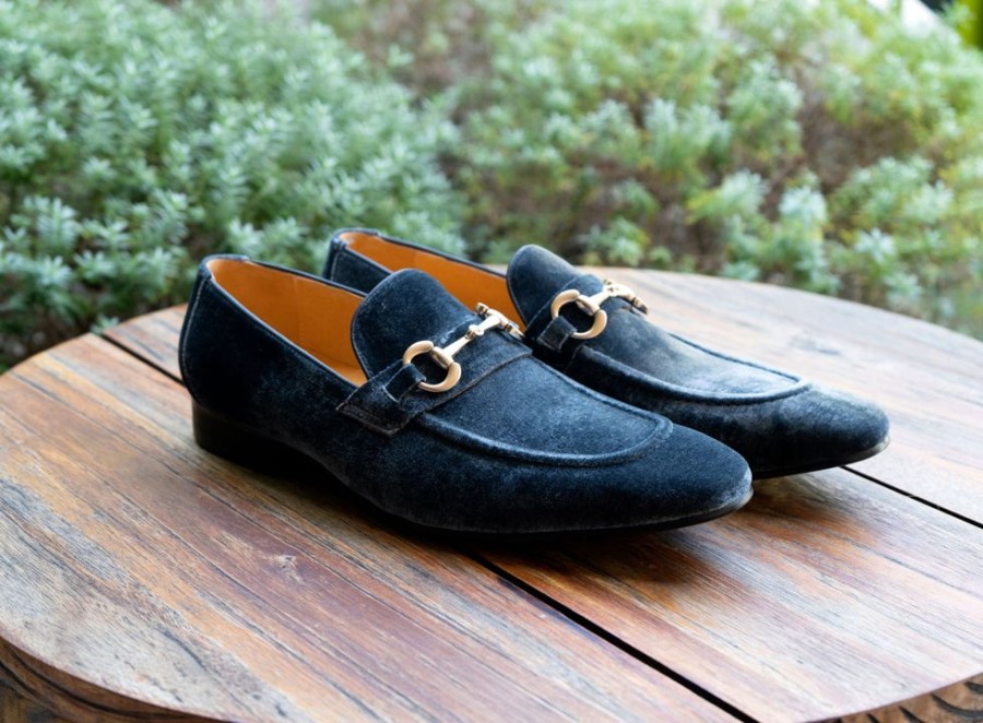 CARRUCCI Velvet Slip-On Loafer Charcoal | Formal