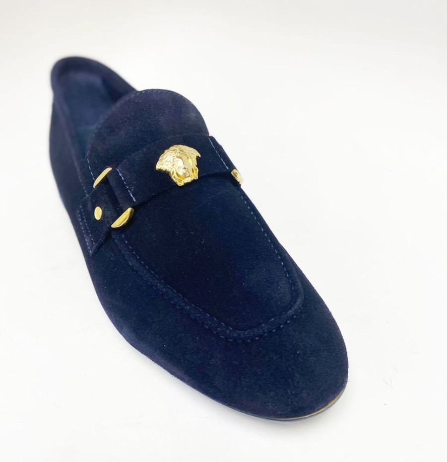 Pelle Pelle Suede Slip-On Loafer Navy | Suede