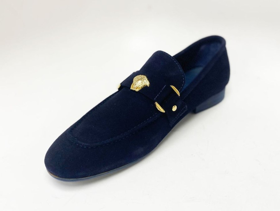 Pelle Pelle Suede Slip-On Loafer Navy | Suede