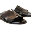 Pelle Pelle "Egea" Slip-On Calfskin Sandal Black | Sandals