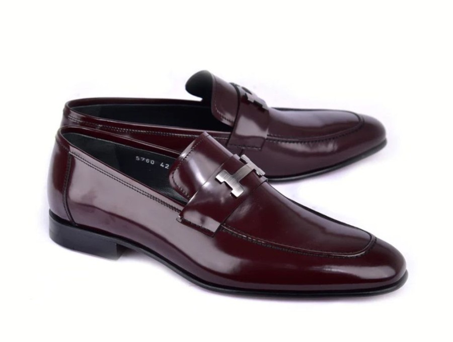 Corrente Corrente High Gloss Calfskin Loafer Burgundy | Formal