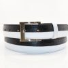 Maurice Ostrich Belt Black/White | Belts