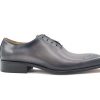 CARRUCCI Burnished Calfskin Lace-Up Oxford Grey | Lace-Ups