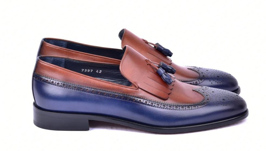 Corrente Style: 7397-Navy/Brown | Loafers