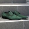 Corrente Corrente Suede Lace-Up Oxford Green | Suede