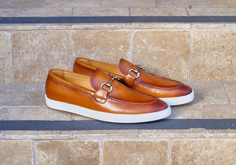 Carrucci by Maurice Calfskin Slip-On Horsebit Loafer Cognac | Sneakers