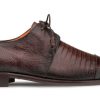 Mezlan Cap Toe Lizard Lace Up Derby Brown | Exotics