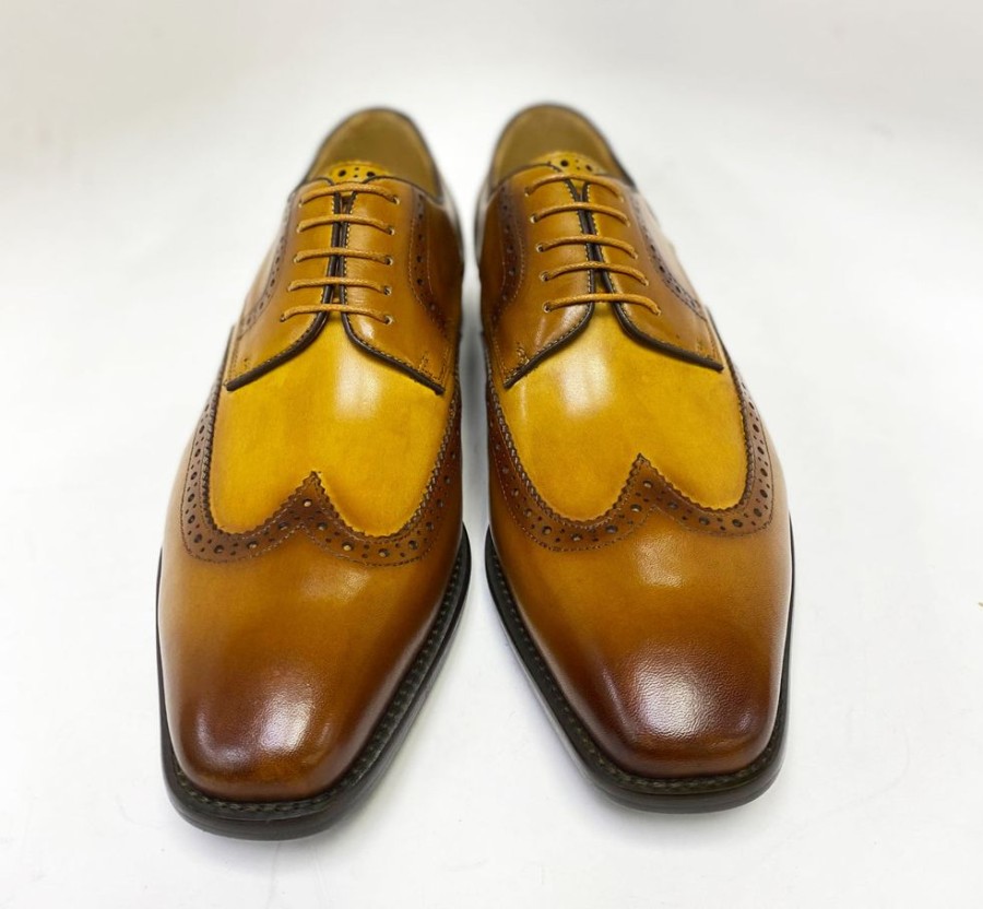 Maurice Burnished Leather Lace-Up Shoe Tan/Cognac | Lace-Ups