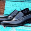 CARRUCCI Calfskin Slip-On Penny Loafer Black | Loafers