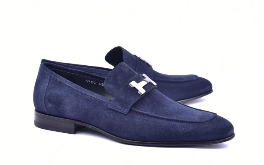 Corrente Corrente Suede Loafer Blue | Suede