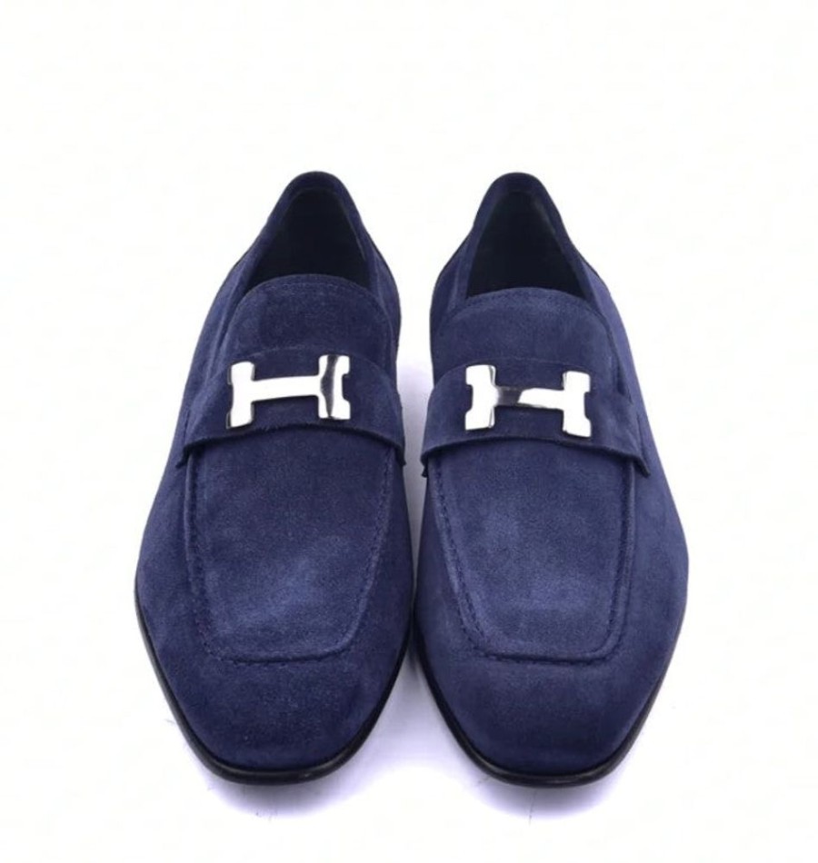 Corrente Corrente Suede Loafer Blue | Suede