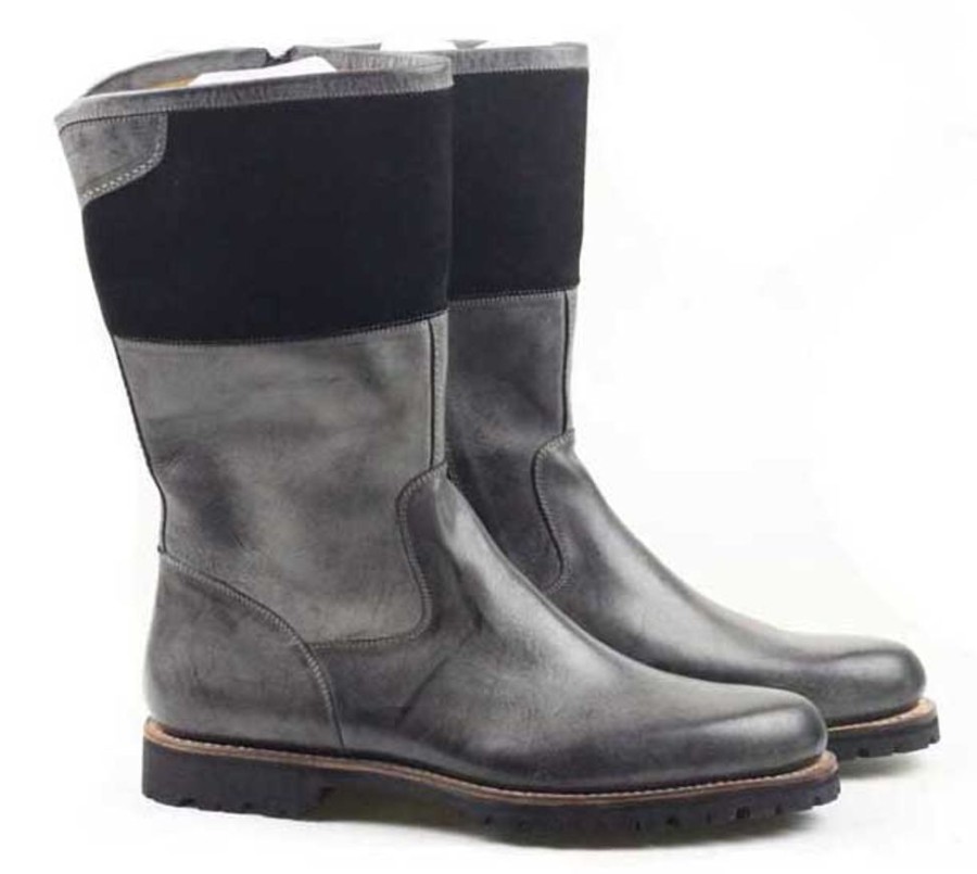 Ugo Vasare Calfskin & Suede Boot Boot Grey | Suede