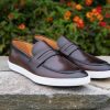 Maurice Calfskin Slip On Loafer Chestnut | Sneakers