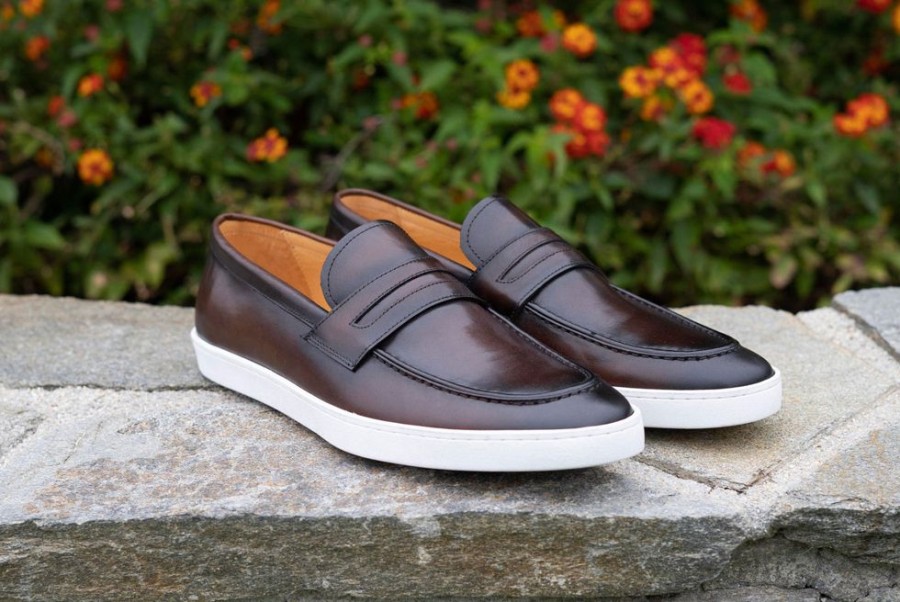 Maurice Calfskin Slip On Loafer Chestnut | Sneakers