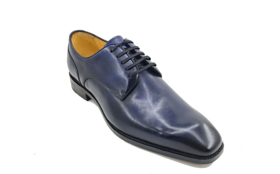 CARRUCCI Burnished Calfskin Lace-Up Shoe Blue | Lace-Ups