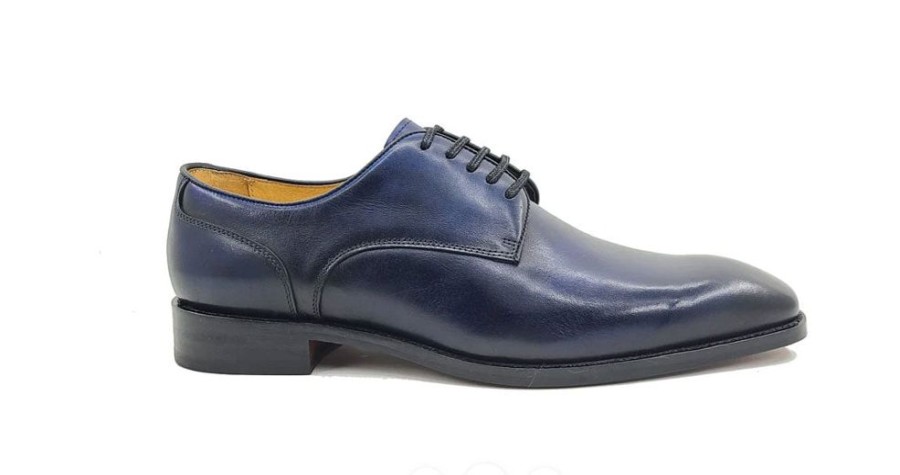 CARRUCCI Burnished Calfskin Lace-Up Shoe Blue | Lace-Ups