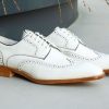 Maurice Burnished Leather Lace-Up Shoe White | Lace-Ups