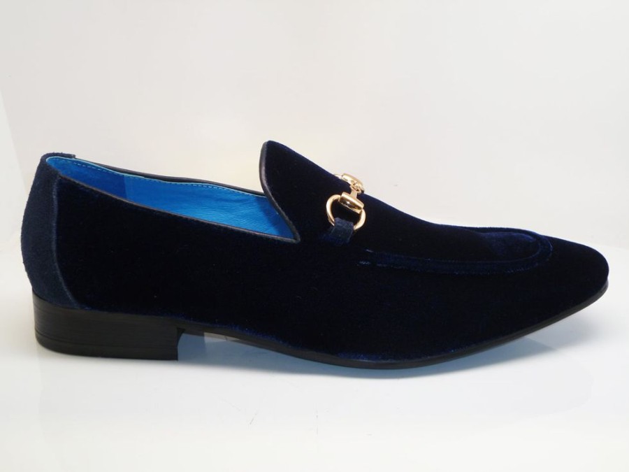 CARRUCCI Velvet Slip-On Loafer Blue | Formal