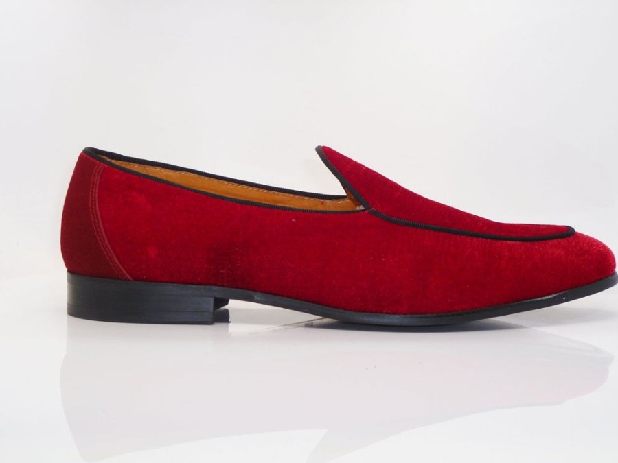 CARRUCCI Velvet Formal Loafer Red | Formal