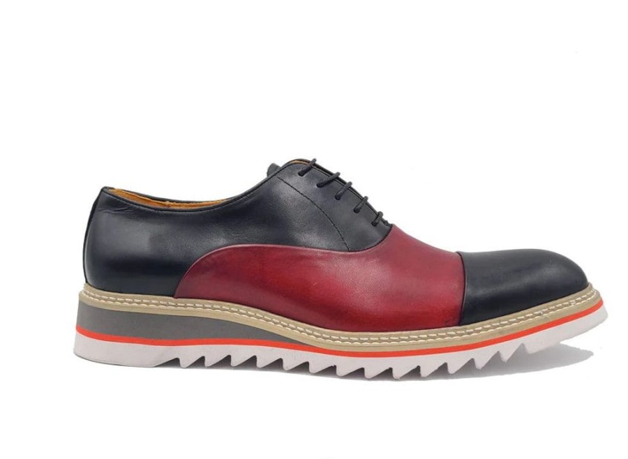 Carrucci Style: 552-03T-Black/Burgundy | Lace-Ups