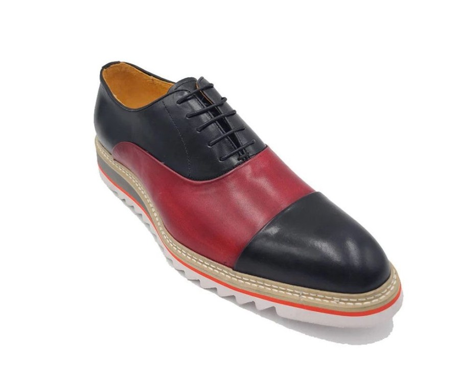 Carrucci Style: 552-03T-Black/Burgundy | Lace-Ups